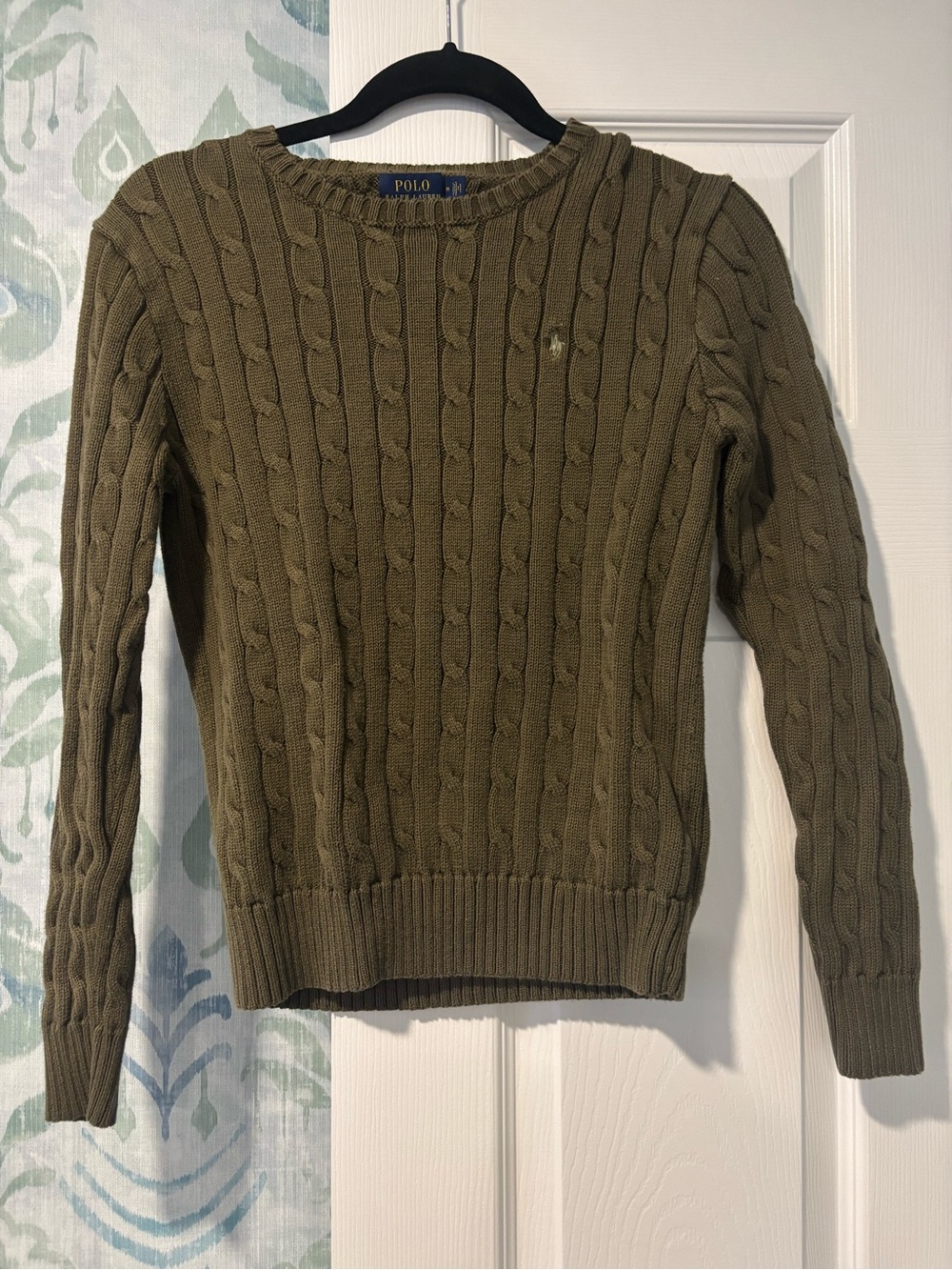 Polo by Ralph Lauren Olive Cable Knit Sweater